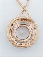 10K Solid Rose Gold Morganite Diamond Accent Slide Necklace Size 18.0